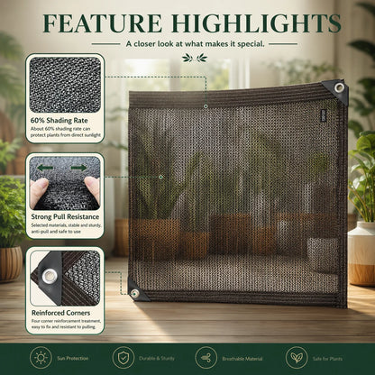 Shade Cloth UV-Stabilized Knitted HDPE Reinforced Grommets