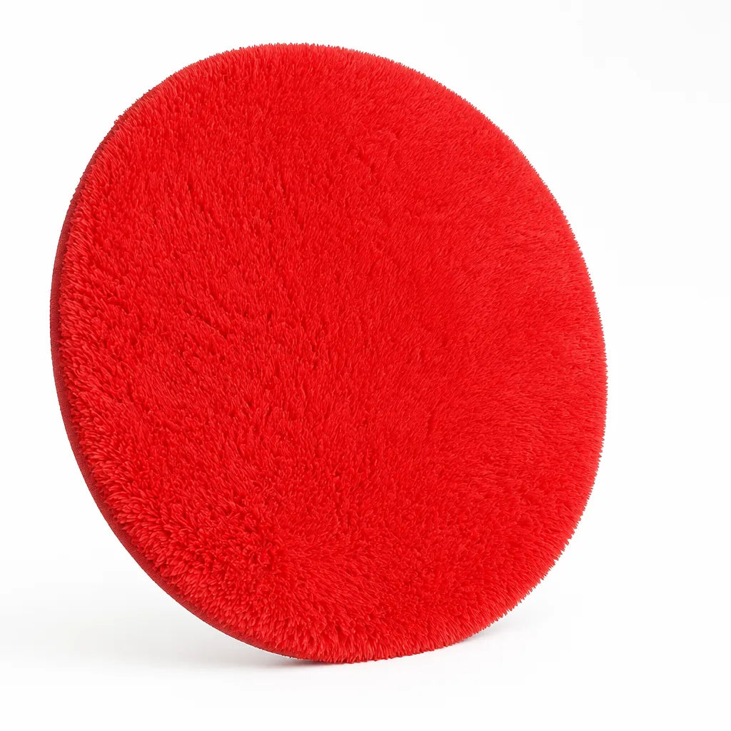 Shaggy Fluffy Polyester Rug with Non-Slip Backing (Machine-Washable)