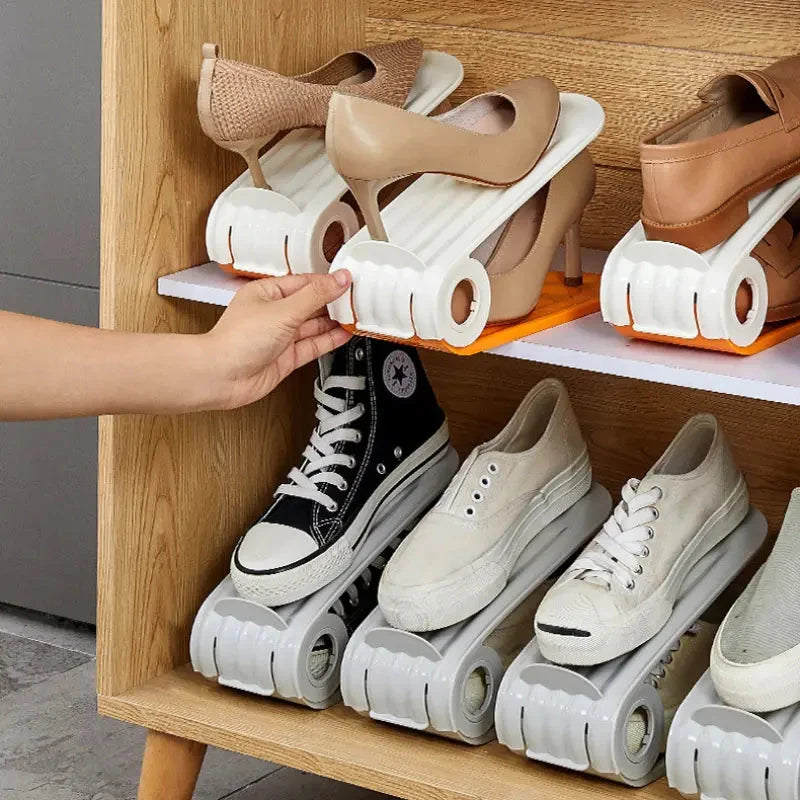 Shoe Organizer Space-Saving Adjustable Set of 2