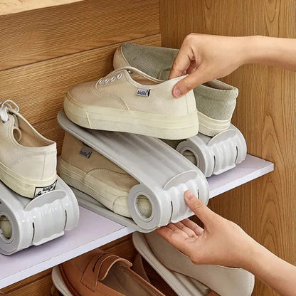 Shoe Organizer Space-Saving Adjustable Set of 2