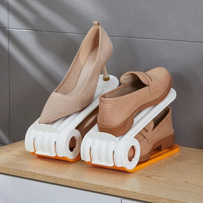 Shoe Organizer Space-Saving Adjustable Set of 2