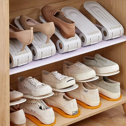 Shoe Organizer Space-Saving Adjustable Set of 2