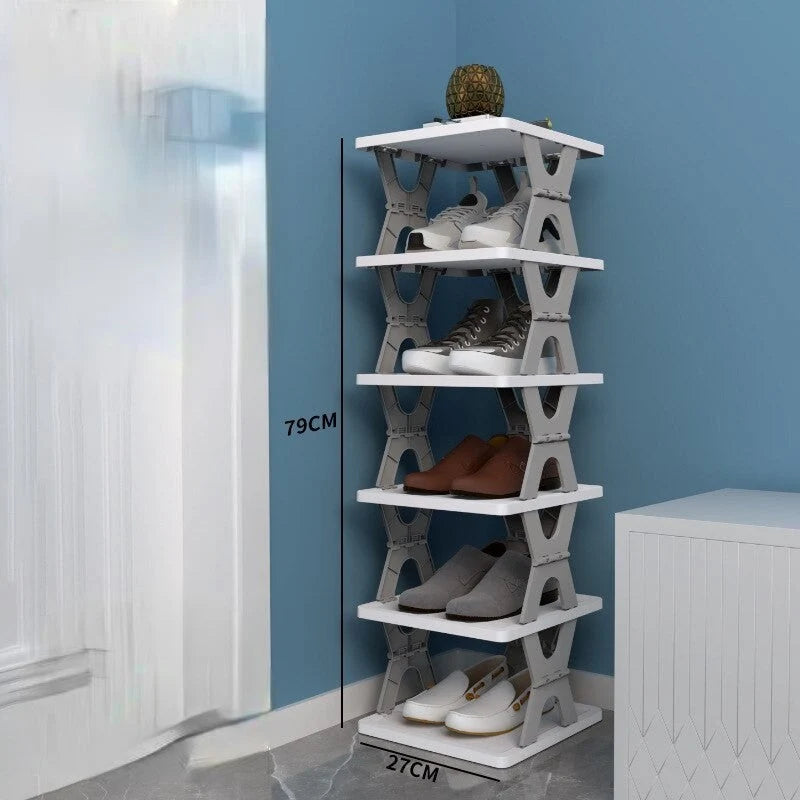 Shoe Rack Foldable Stackable Space-Saving