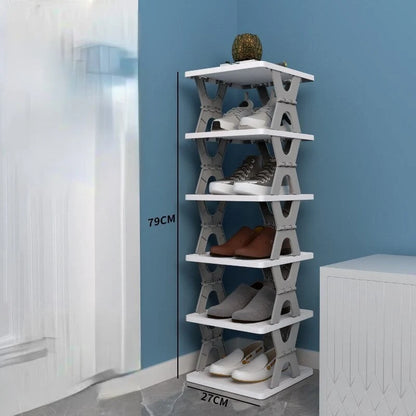 Shoe Rack Foldable Stackable Space-Saving