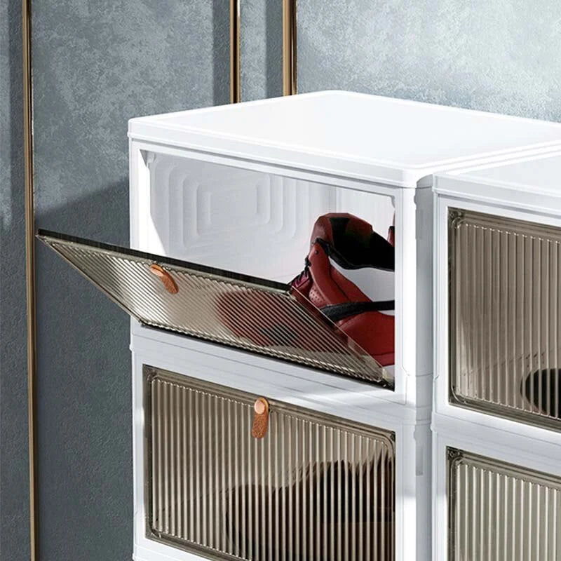 Shoe Rack Transparent Adjustable Compartments