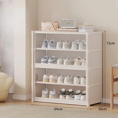 Shoe Storage Cabinet Transparent Multi-Tier Design