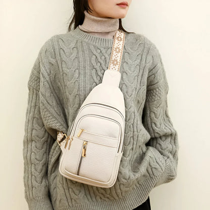 Shoulder Bag Multiple Zippered Compartments Adjustable Strap Lightweight