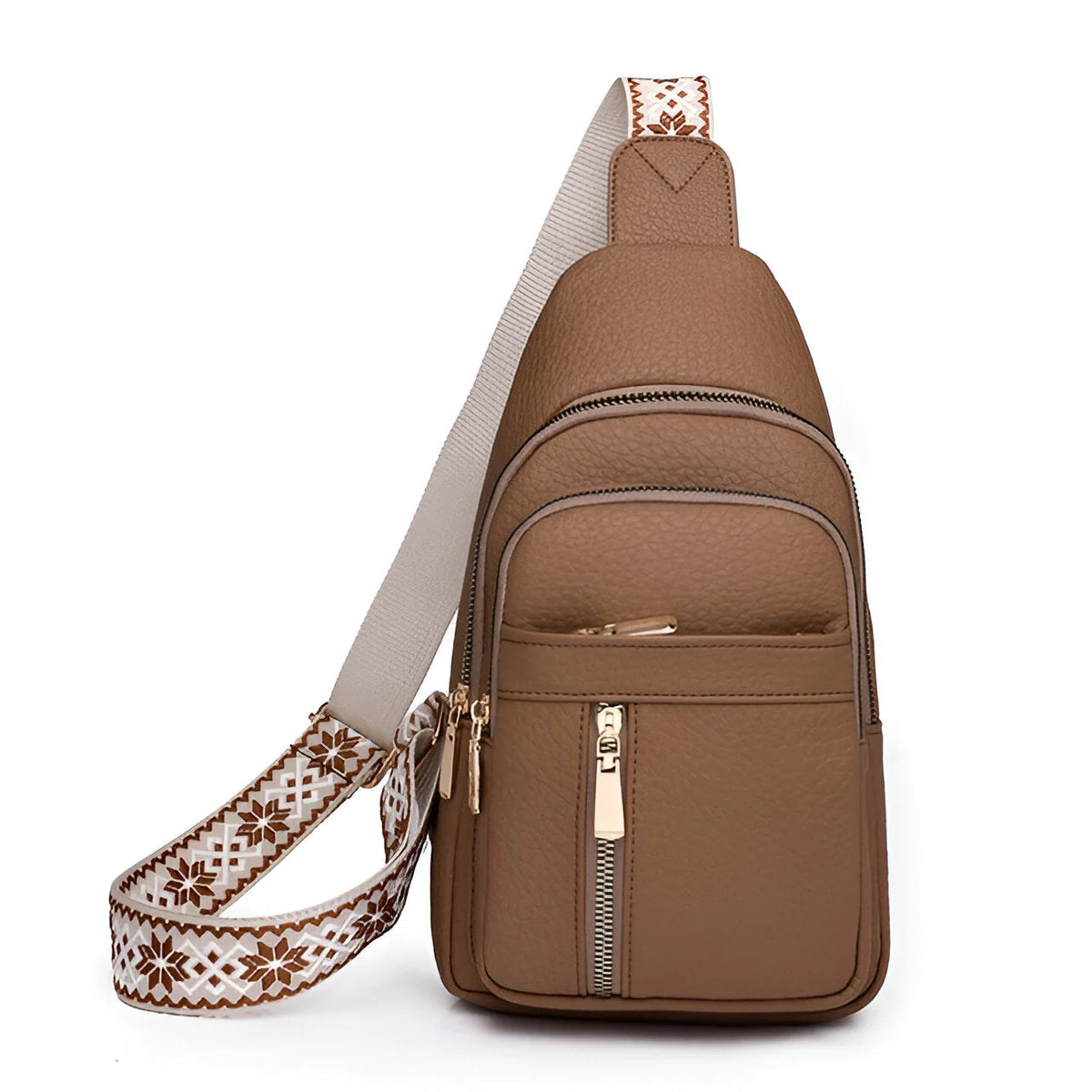 Shoulder Bag Multiple Zippered Compartments Adjustable Strap Lightweight