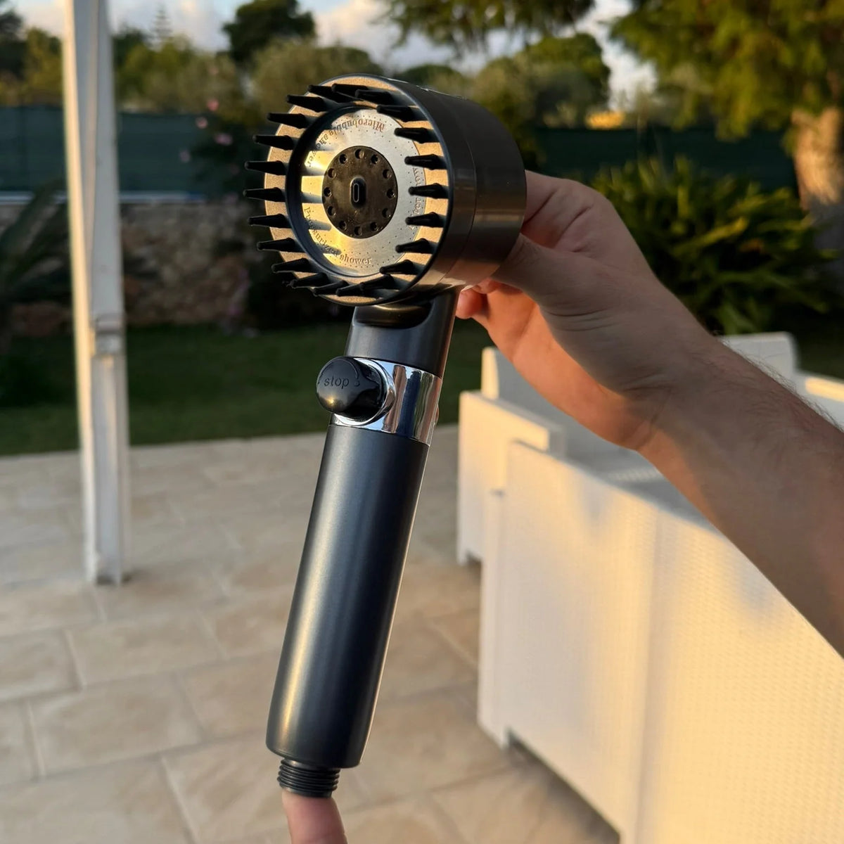 Shower Head Three Spray Settings Replaceable Filter