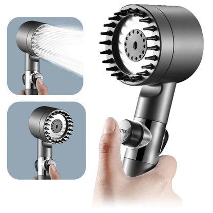 Shower Head Three Spray Settings Replaceable Filter