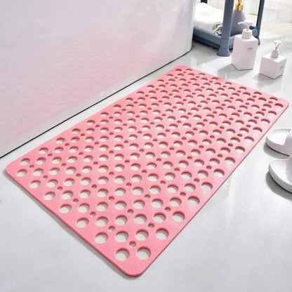 Shower Mat Textured Non-Slip Suction Backing & Drainage