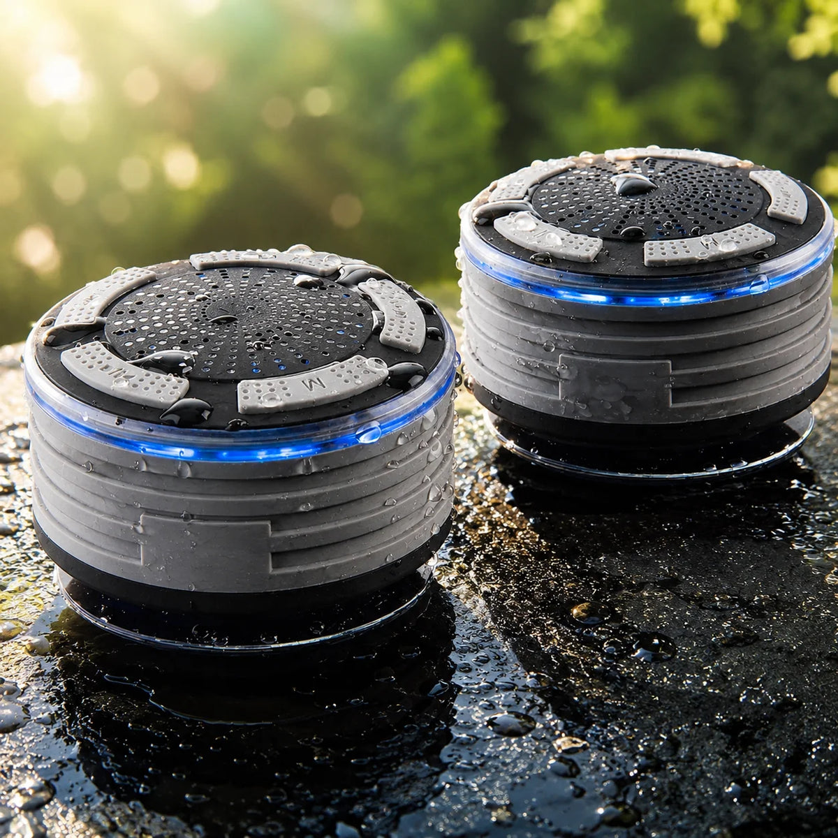 Shower Speaker Twin 5-Watt Bluetooth IP67 Suction Mount