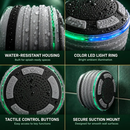 Shower Speaker Twin 5-Watt Bluetooth IP67 Suction Mount