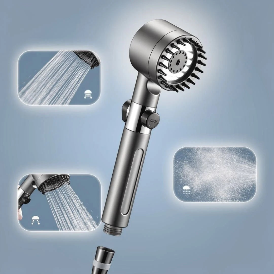Showerhead 3 Spray Settings Built-In Replaceable Filter