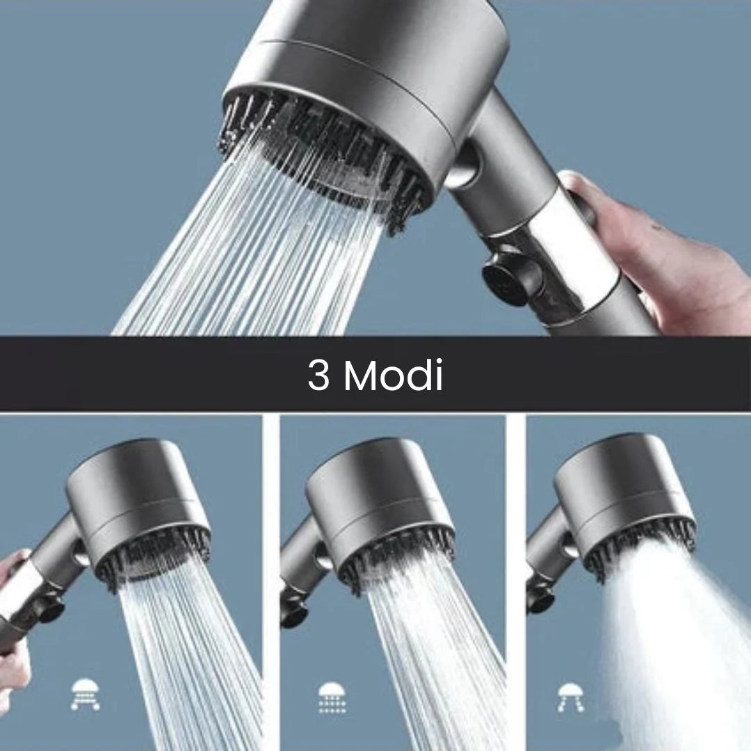 Showerhead 3 Spray Settings Built-In Replaceable Filter