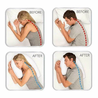 Side Sleeper Pillow Memory Foam Ear Cutout Removable Cover