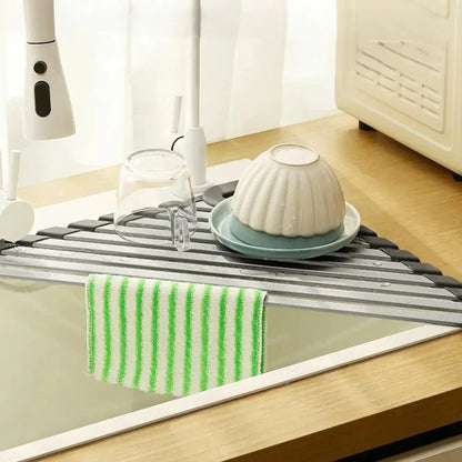 Sink Corner Storage Rack Triangular Non-Slip Quick-Dry Ventilation