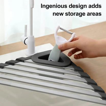 Sink Corner Storage Rack Triangular Non-Slip Quick-Dry Ventilation