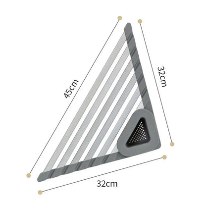 Sink Corner Storage Rack Triangular Non-Slip Quick-Dry Ventilation