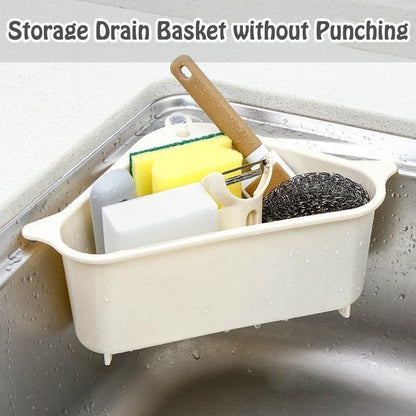 Sink Drain Basket Suction Cup Mount Fast-Draining Base