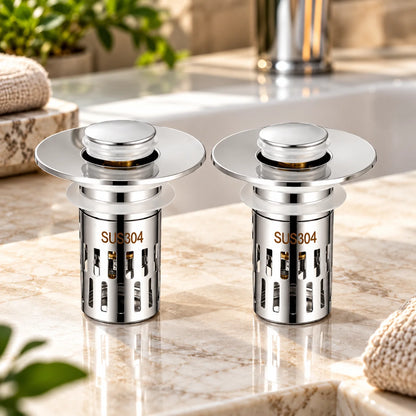 Sink Stopper Push To Open Brass Core