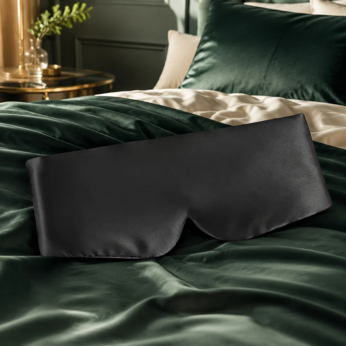 Sleep Mask Contoured Satin Light-Blocking & Adjustable Strap