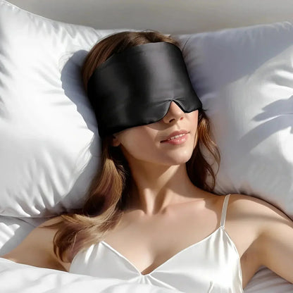 Sleep Mask Contoured Satin Light-Blocking & Adjustable Strap