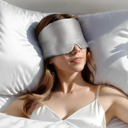 Sleep Mask Contoured Satin Light-Blocking & Adjustable Strap