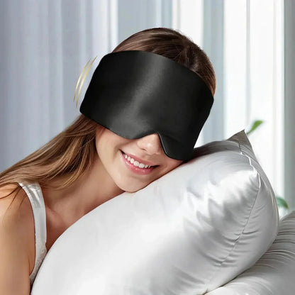 Sleep Mask Contoured Satin Light-Blocking & Adjustable Strap