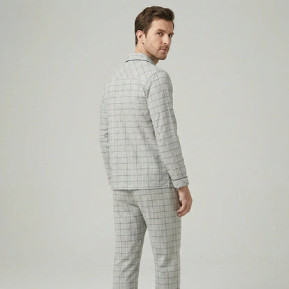 Sleepwear Set Button-Up Shirt & Trousers Soft Breathable