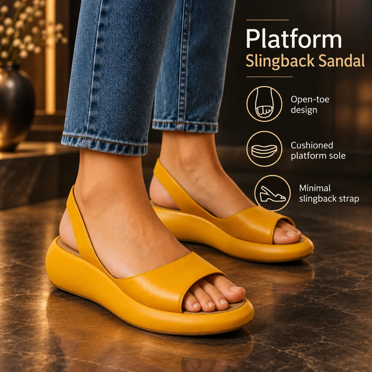 Slingback Sandals Open Toe Secure Heel Comfortable Fit