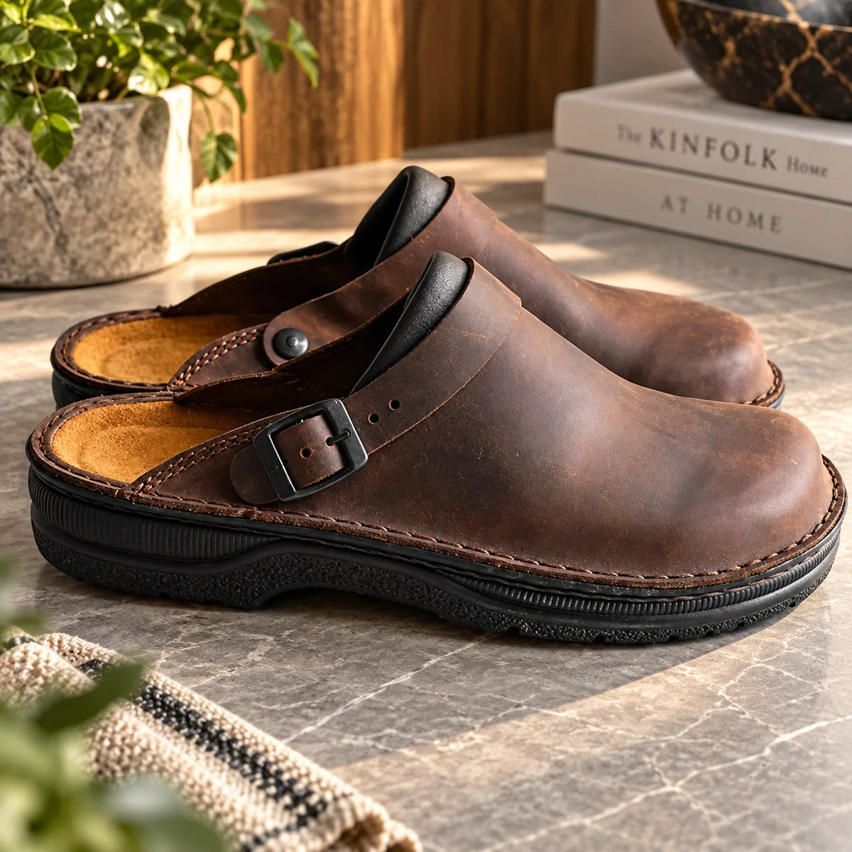 Slip-On Clogs Contoured Cushioning Breathable Upper & Shock-Absorbing Sole