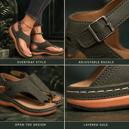 Slip-On Sandal Arch Support Contoured EVA & Non-Slip Sole