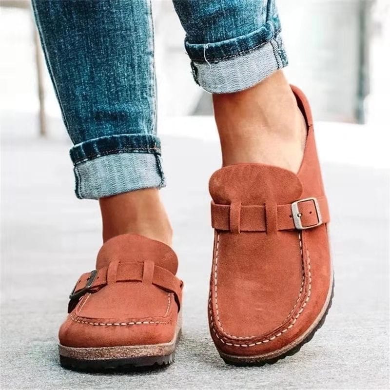 Slip-On Sandals Orthopedic Cork-Latex Insole Adjustable Buckle