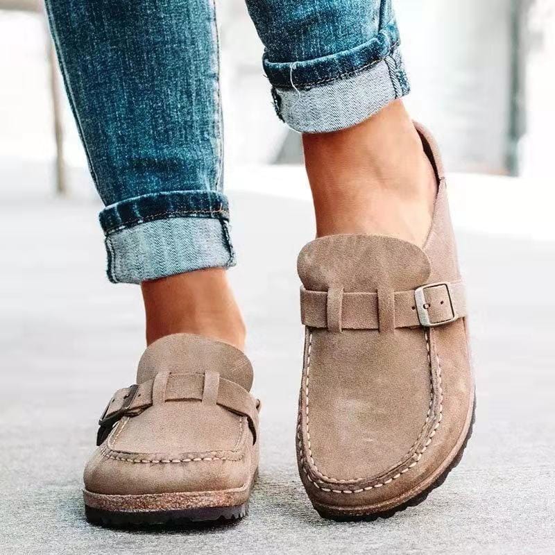 Slip-On Sandals Orthopedic Cork-Latex Insole Adjustable Buckle