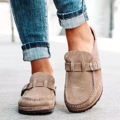 Slip-On Sandals Orthopedic Cork-Latex Insole Adjustable Buckle