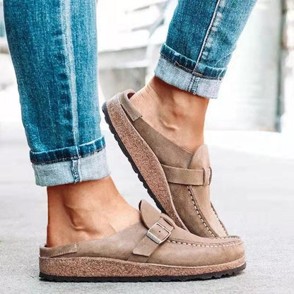 Slip-On Sandals Orthopedic Cork-Latex Insole Adjustable Buckle