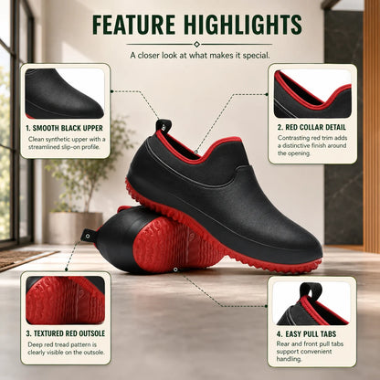 Slip-On Utility Shoes Non-Slip Deep-Tread Cushioned Footbed