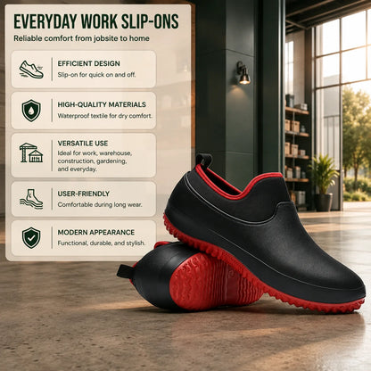 Slip-On Utility Shoes Non-Slip Deep-Tread Cushioned Footbed