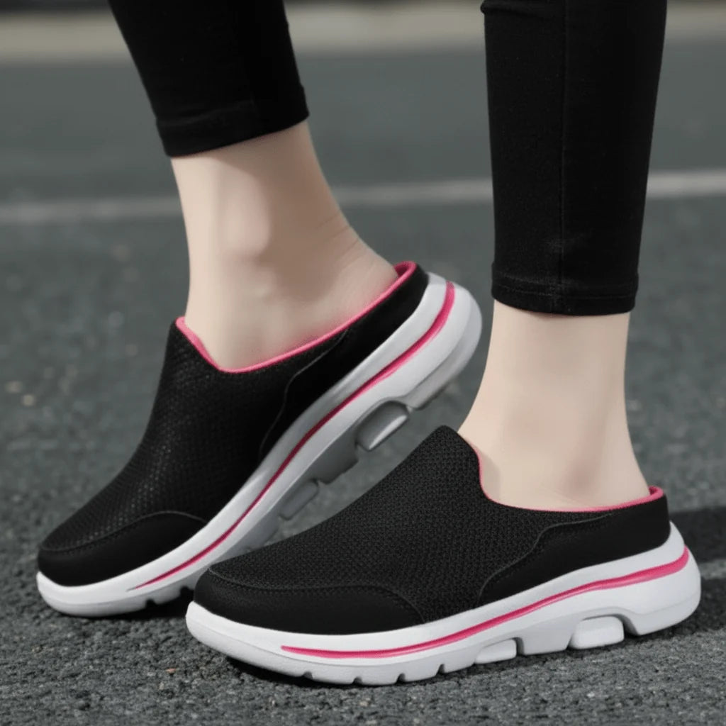 Slippers Breathable Mesh Cushioned Non-Slip Sole
