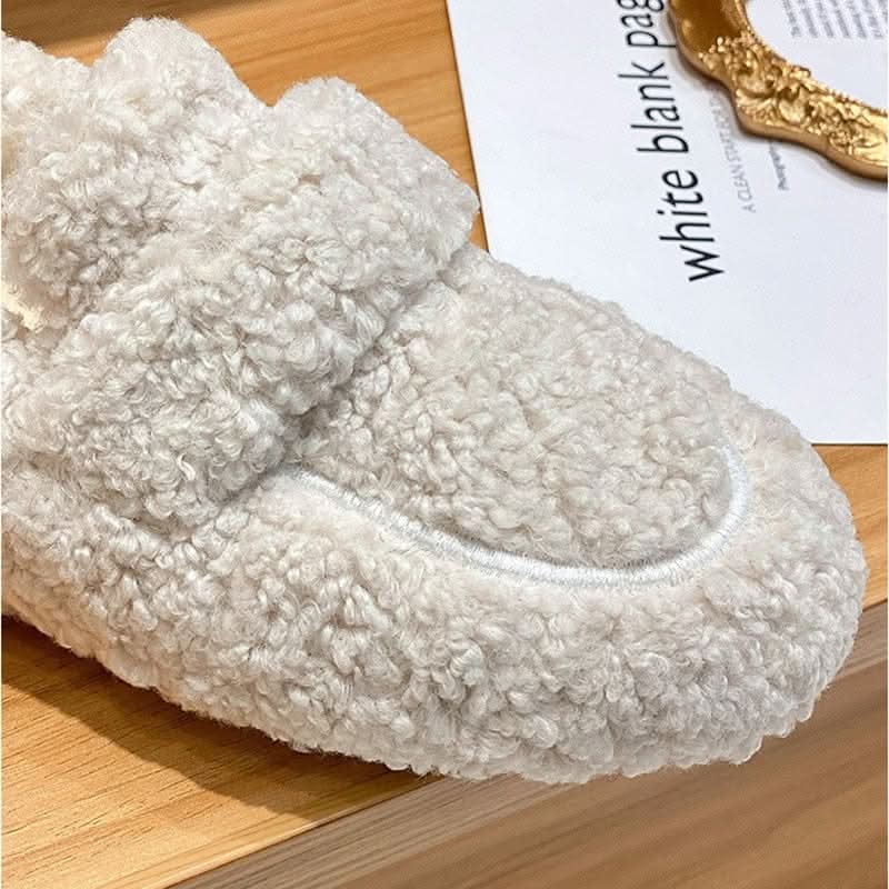 Slippers Plush Lined Non-Slip Rubber Sole