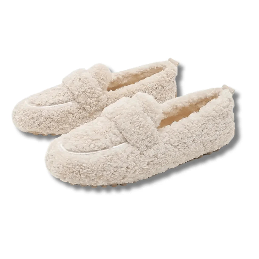 Slippers Plush Lined Non-Slip Rubber Sole