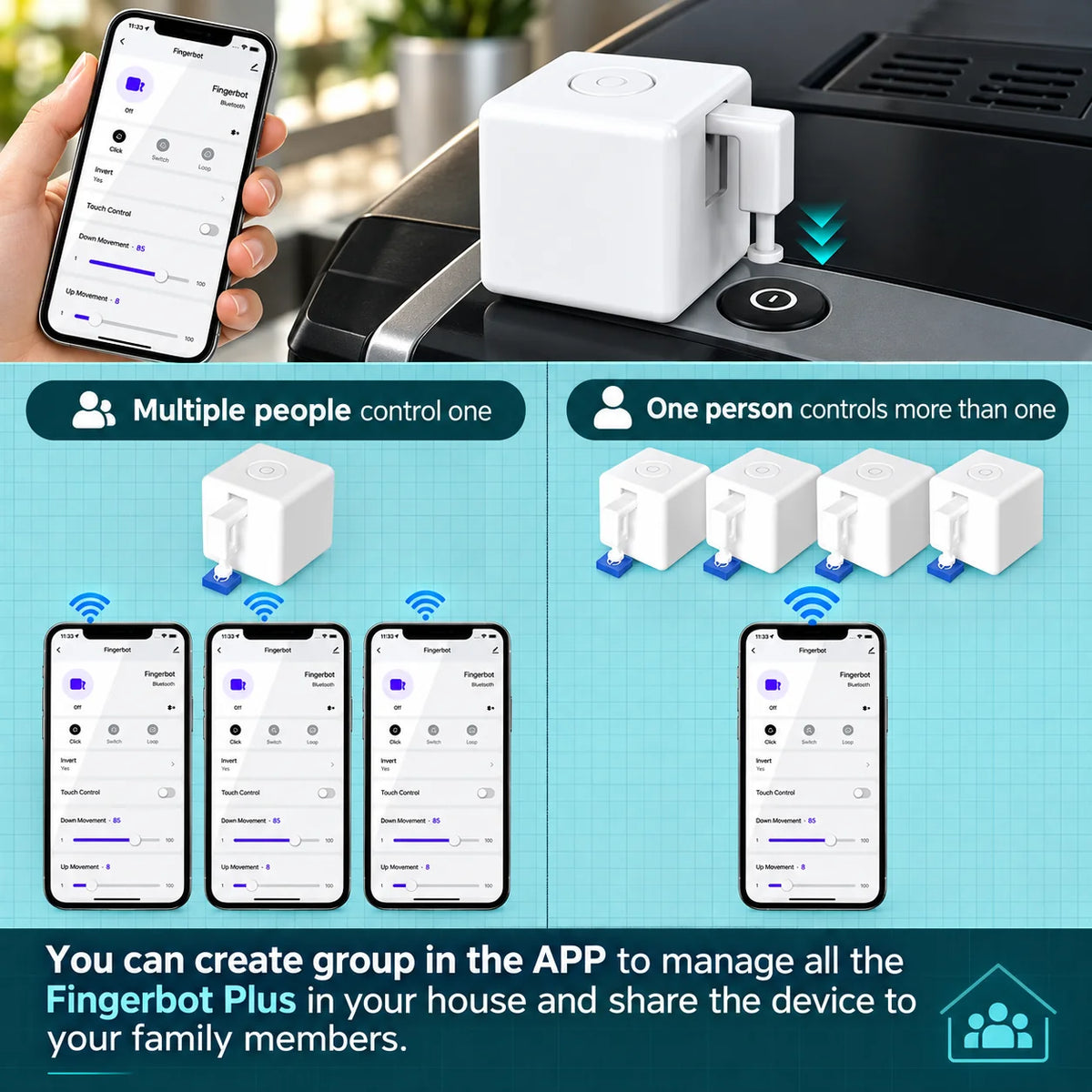 Smart Button Pusher Bluetooth App Controlled Timer & Scheduling