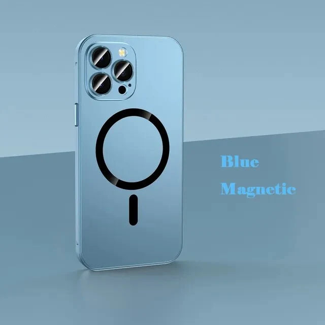 Smartphone Case Aluminum Frame Magnetic Wireless Charging Compatible