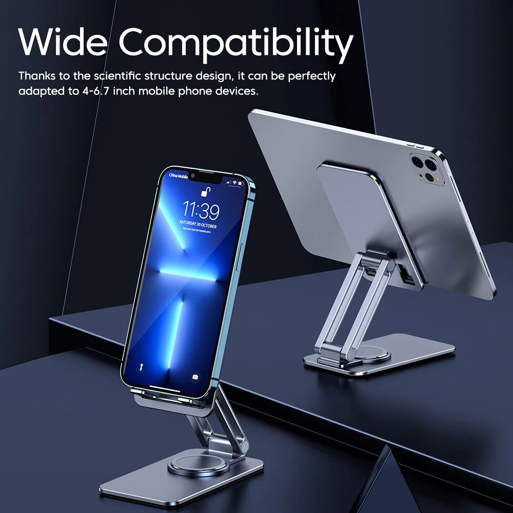 Smartphone Holder Foldable 360° Rotating Aluminum Alloy