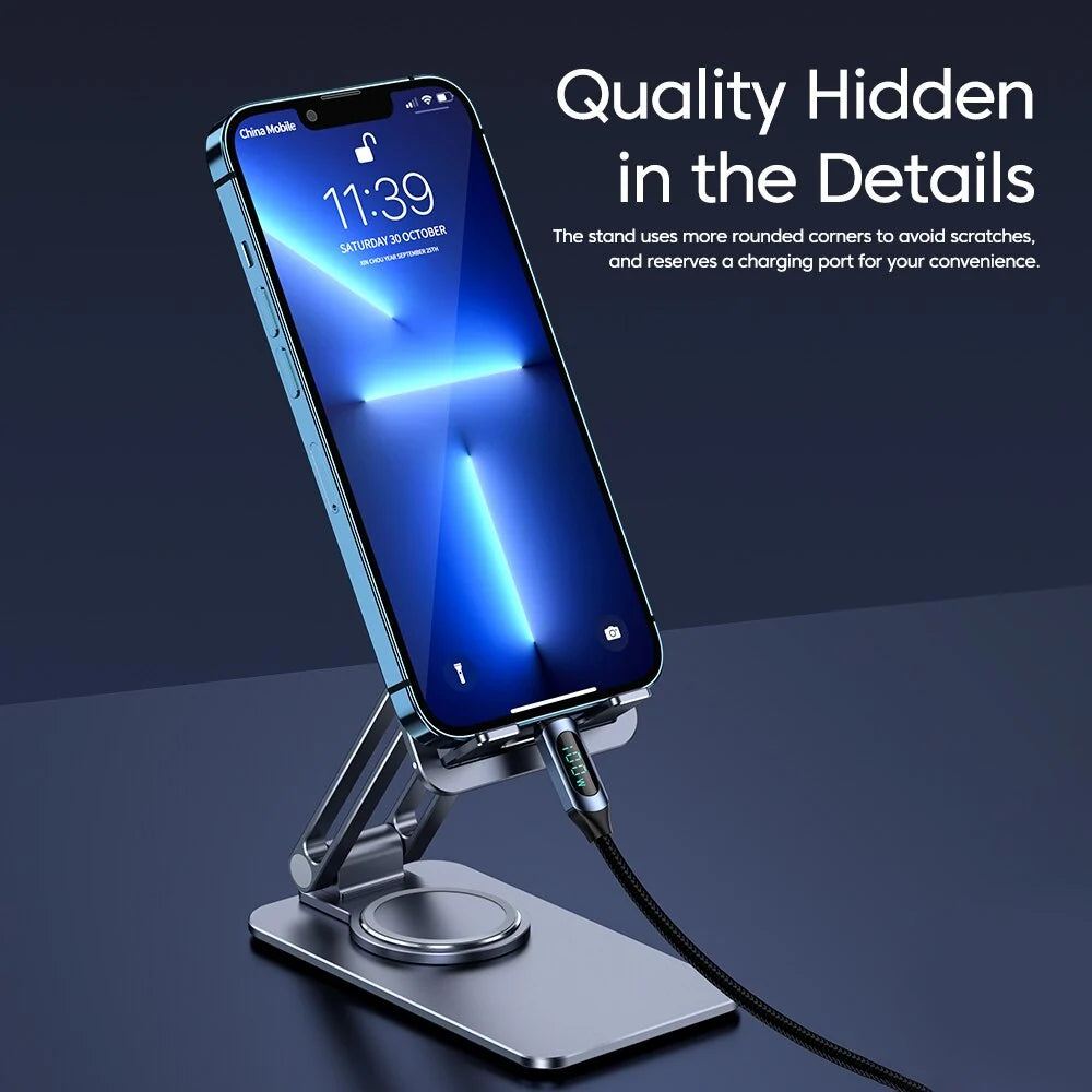 Smartphone Holder Foldable 360° Rotating Aluminum Alloy