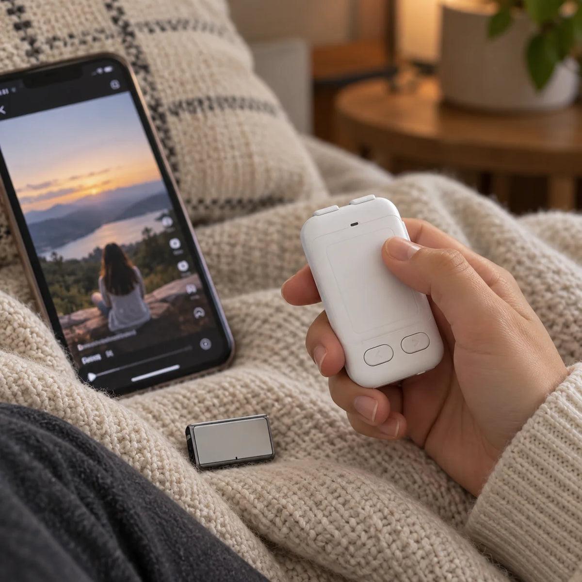 Smartphone Remote Control Bluetooth 5.0 Rechargeable Battery