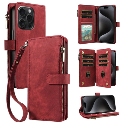 Smartphone Wallet Case Faux Leather Flip Cover Wrist Strap