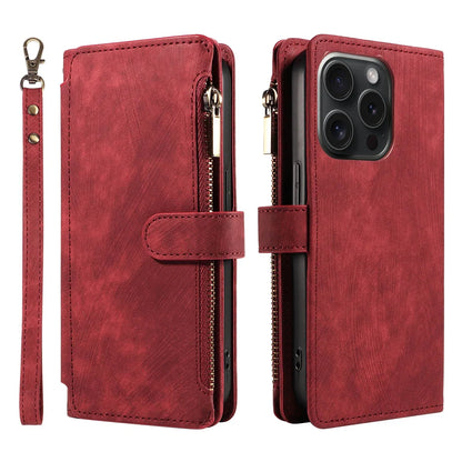 Smartphone Wallet Case Faux Leather Flip Cover Wrist Strap