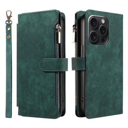 Smartphone Wallet Case Faux Leather Flip Cover Wrist Strap